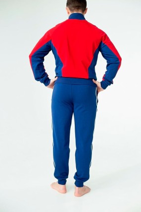 Красно-синий спортивный костюм с символикой СССР задняя сторона