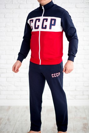 Мужской спортивный костюм с надписью СССР передняя сторона