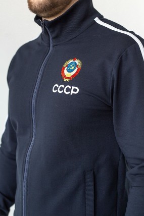 Темно-синий спортивный костюм СССР задняя сторона